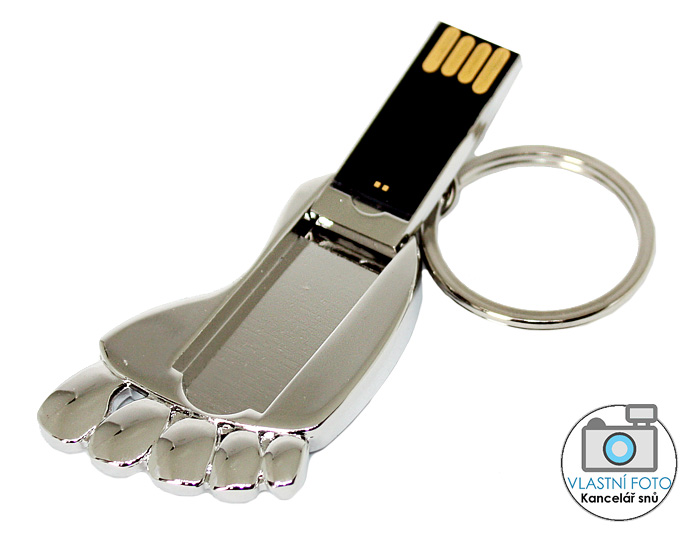 USB flash disk kovový stopa 02